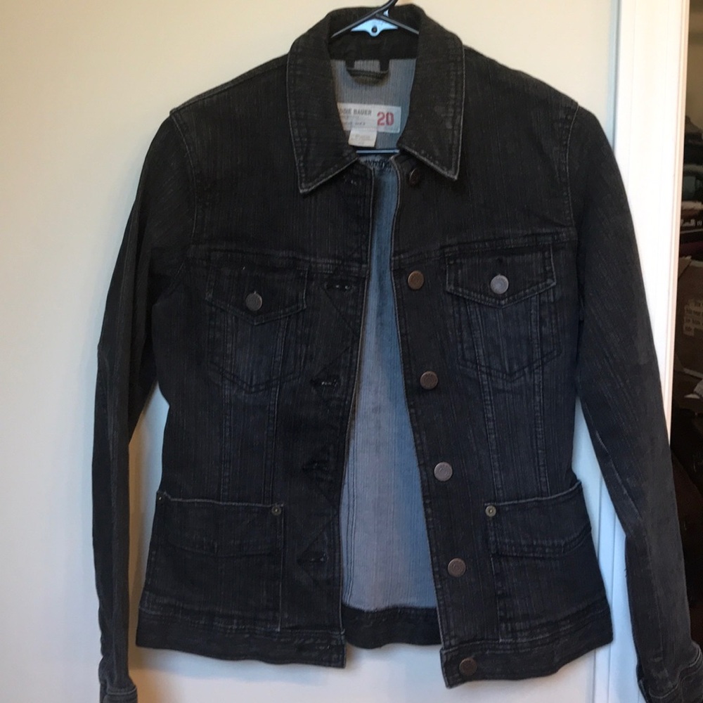 Eddie Bauer Black stretch jean jacket
